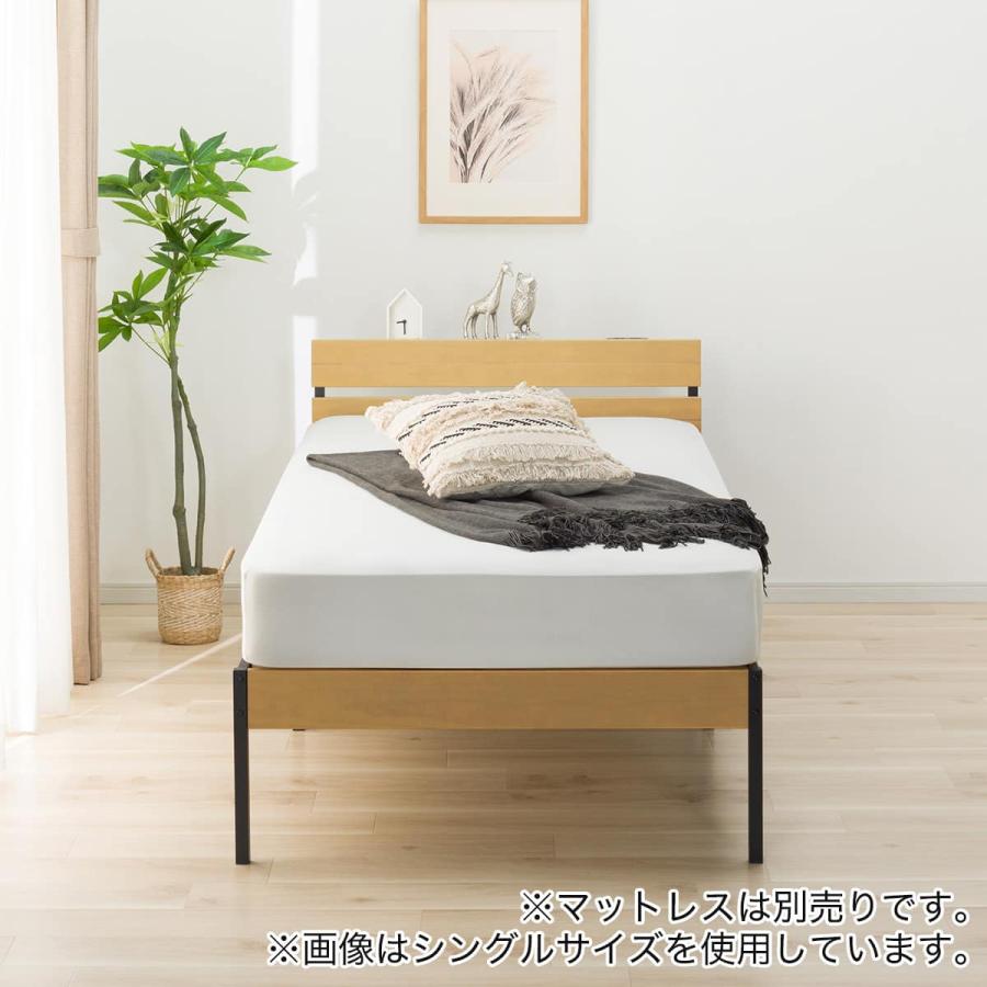 ニトリ（NITORI） すのこセミダブルベッドフレーム(XB101 LBR/BK