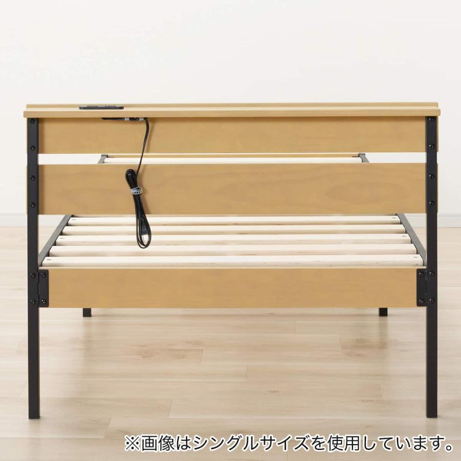 ニトリ（NITORI） すのこセミダブルベッドフレーム(XB101 LBR/BK