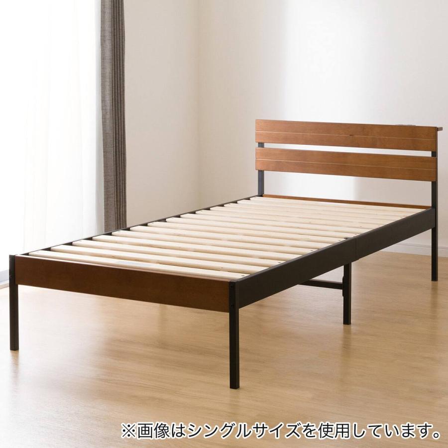 ニトリ（NITORI） すのこセミダブルベッドフレーム(XB101 MBR/BK