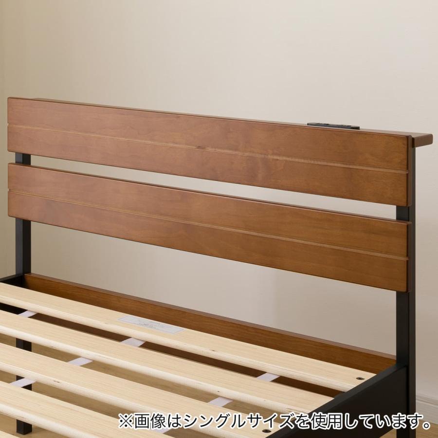ニトリ（NITORI） すのこセミダブルベッドフレーム(XB101 MBR/BK