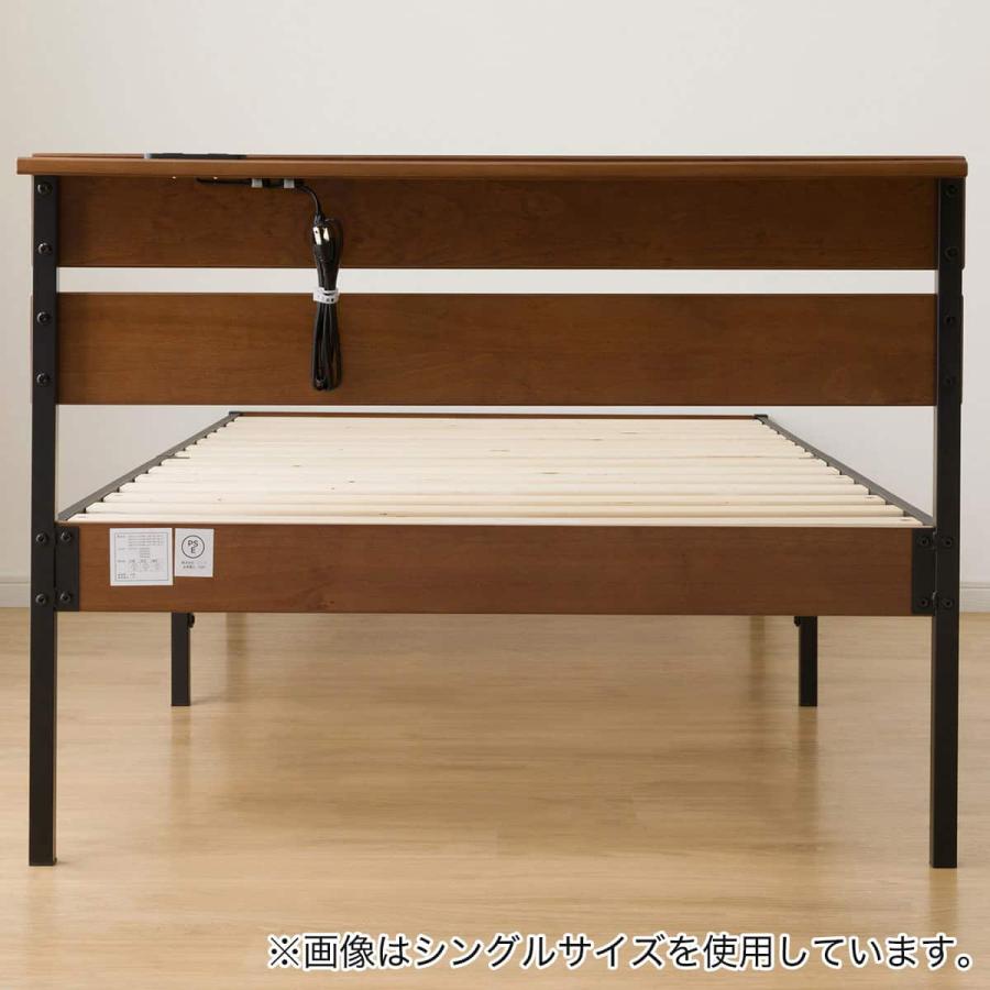 ニトリ（NITORI） すのこセミダブルベッドフレーム(XB101 MBR/BK