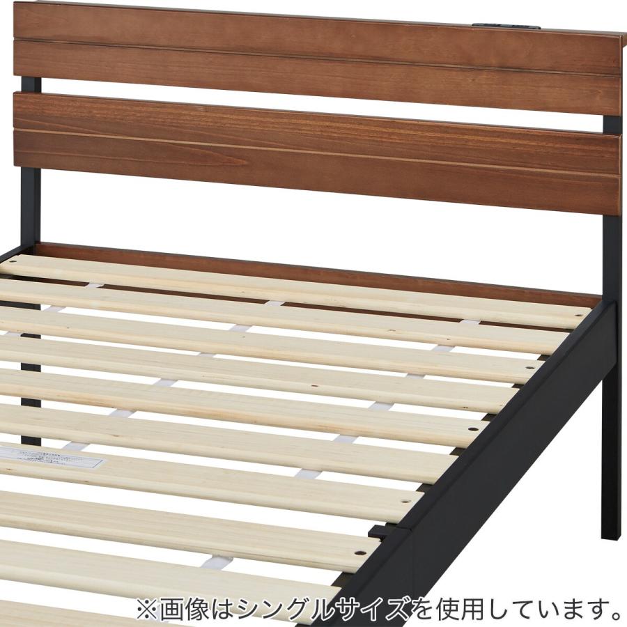 ニトリ（NITORI） すのこセミダブルベッドフレーム(XB101 MBR/BK