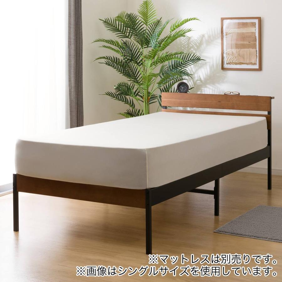 ニトリ（NITORI） すのこセミダブルベッドフレーム(XB101 MBR/BK