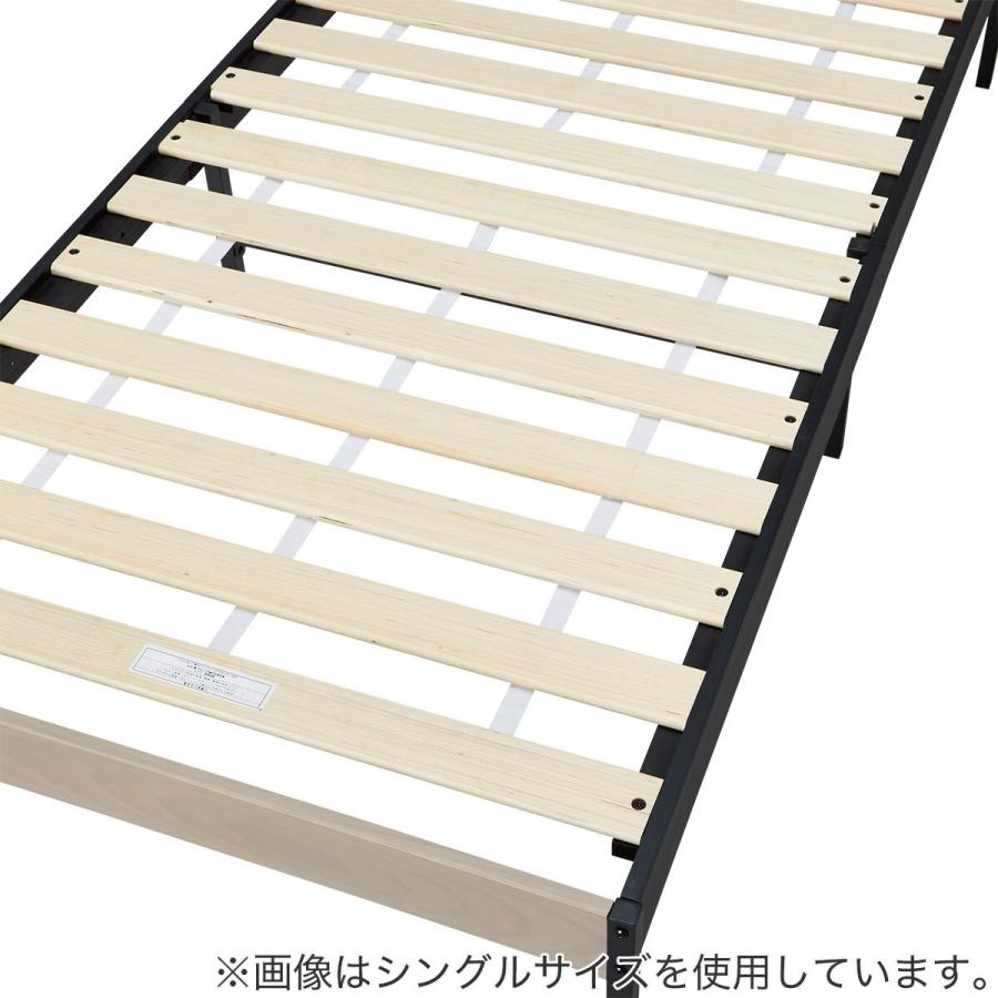 ニトリ（NITORI） すのこセミダブルベッドフレーム(XB101 LGY/BK