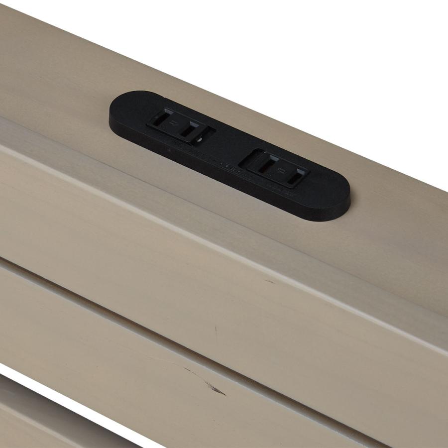 NITORI ベッドフレーム セミダブル シンプル コンセント 小物 d3083 ニトリ すのこセミダブル棚・コンセント付きチェストベッド