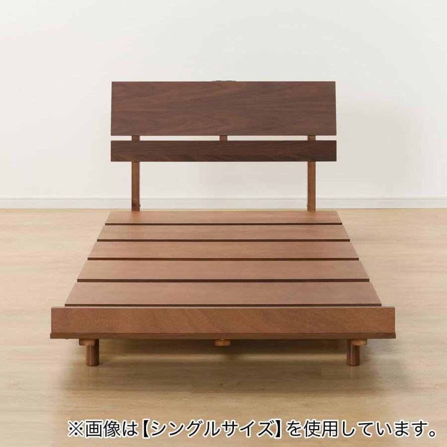 ニトリ（NITORI） コンセント付きセミダブルベッドフレーム(BN-002 MBR