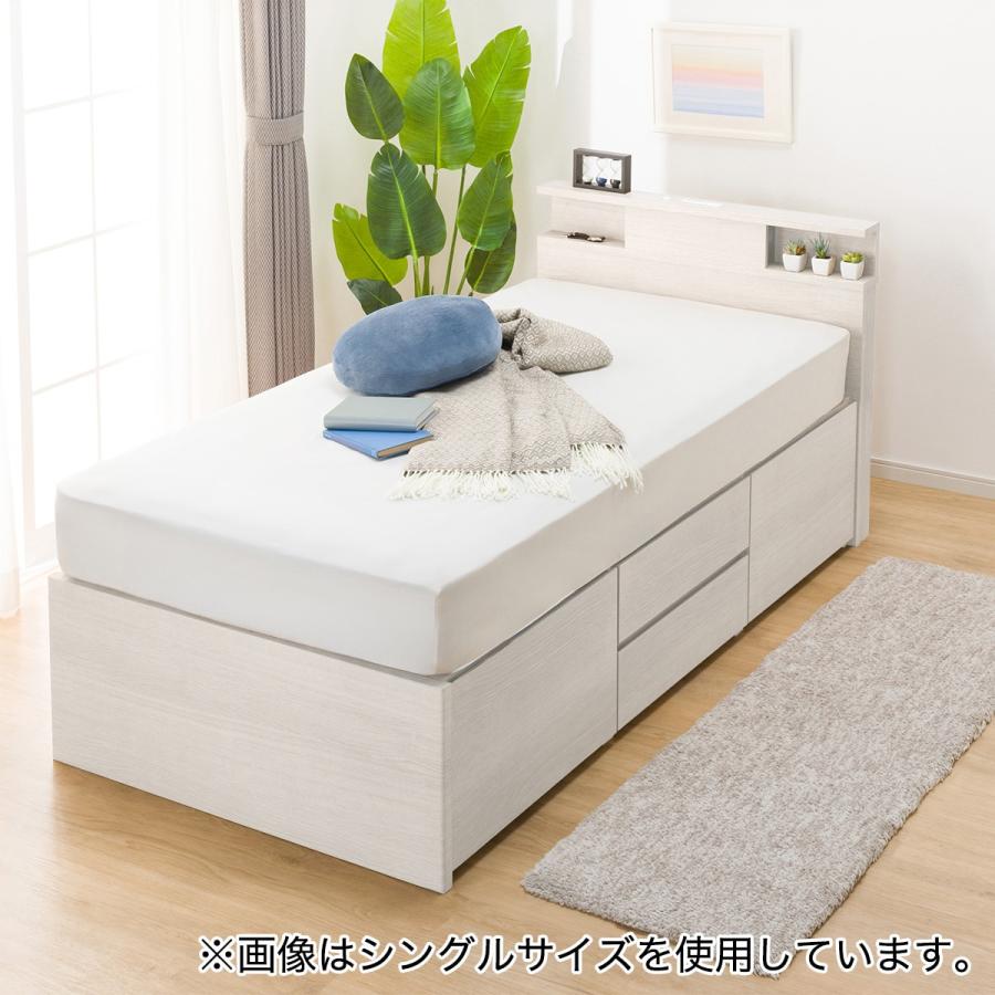ベッド セミダブルベッドフレーム (N-ジオC WW 40M-T) 収納付き ニトリ  