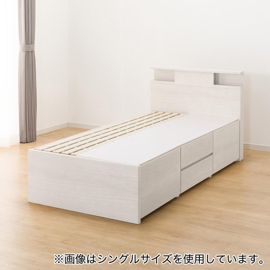 ニトリ　すのこ　セミダブルベッド ニトリ すのこセミダブル棚・コンセント・ライト付きチェスト