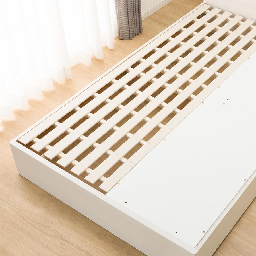 引取限定！「お、ねだん以上。ニトリ」セミダブルすのこベッド ニトリ セミダブルすのこベッドフレーム(EB-001 引出し収納付き