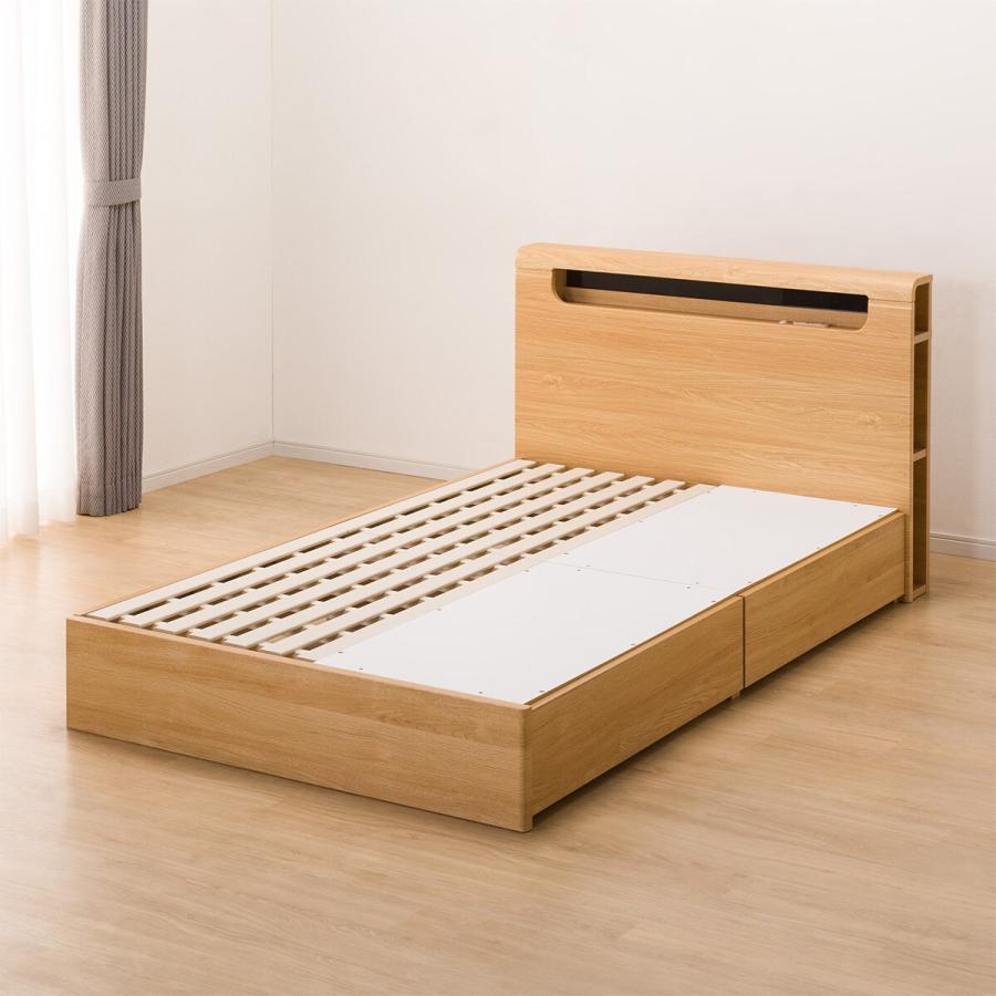 ニトリ（NITORI） セミダブルすのこベッドフレーム(EB-003 引出し収納