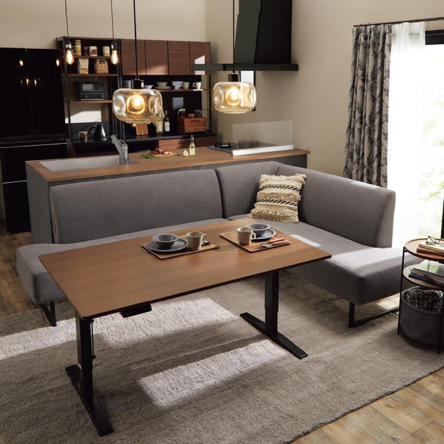 ニトリ 布張りリビングダイニング3点セット(JT341135MBR/LD2左コーナー