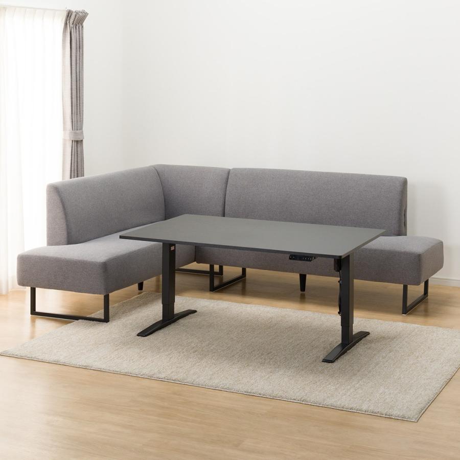 ニトリ 布張りリビングダイニング3点セット(JT341135BK/LD2右コーナー