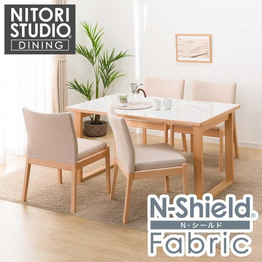 NITORI/ニトリ ダイニングテーブル 5点セット 白/NA EANY イーニー テーブル／チェア×4【ユーズドユーズ名古屋天白店】 ニトリ（NITORI） ダイニングテーブル5点セット(NコレクションT-01 135