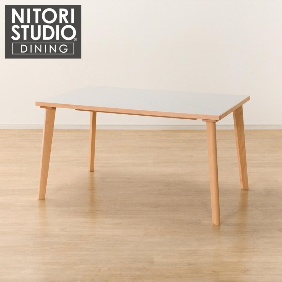 ニトリ セラミックトップテーブル(NコレクションT-12 135A NA/WH