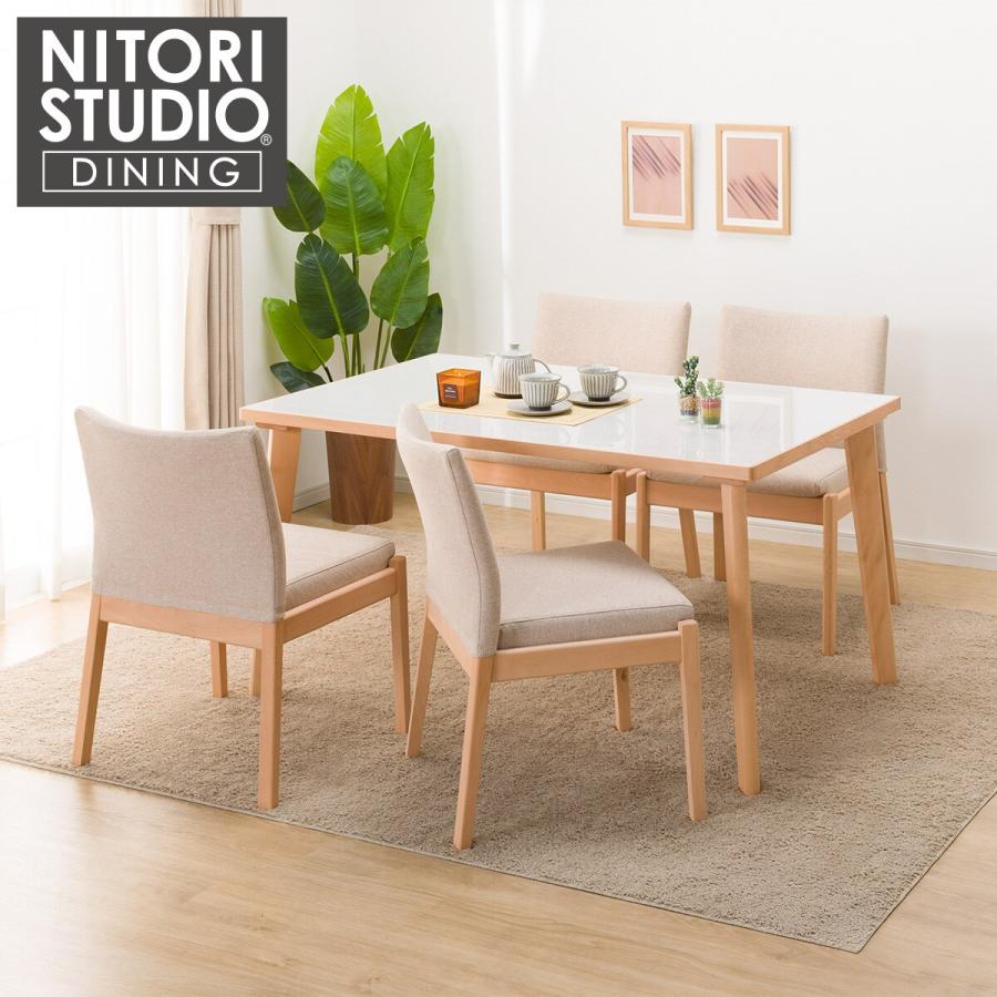 ニトリ ダイニングテーブル5点セット(Nコレクション T-12 135A