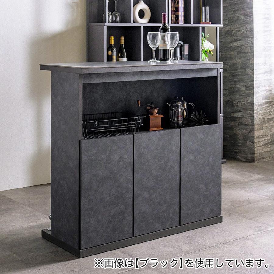 ニトリ（NITORI） セラミック天板モダンバーカウンターL字型 (幅99＋幅