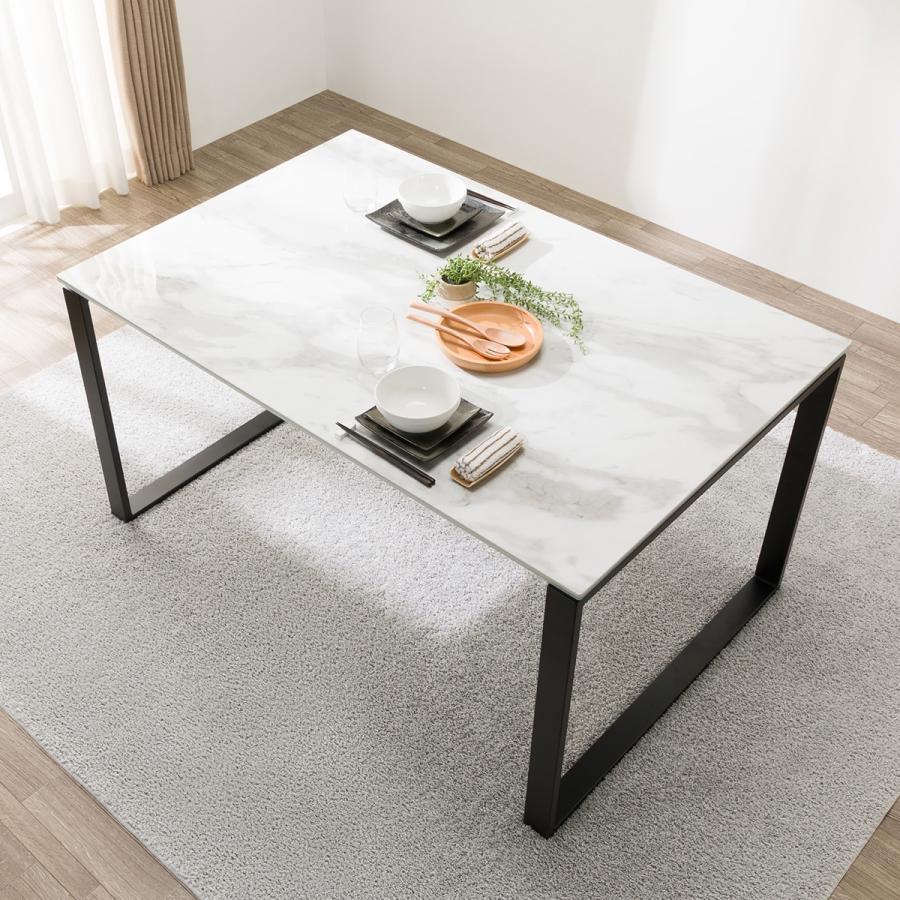 ニトリ（NITORI） セラミックダイニングテーブル(セーラル135/90 WH/BK