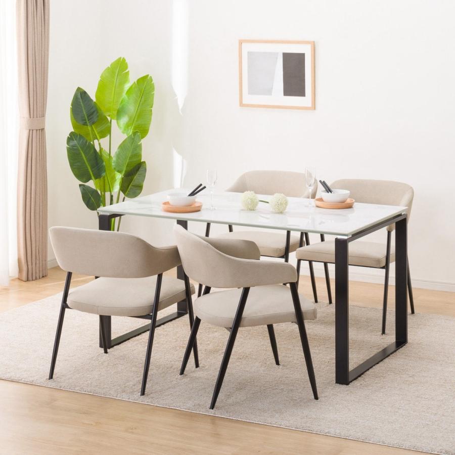 ニトリ（NITORI） ダイニングテーブル5点セット(DTセーラル135 WH