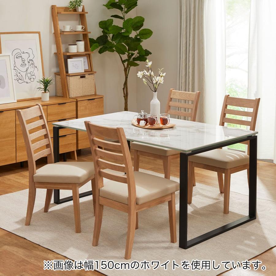 ニトリ（NITORI） セラミックダイニングテーブル(セーラル135/90 WH/BK 