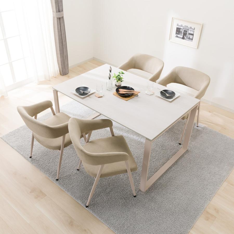 ニトリ（NITORI） セラミックダイニング5点テーブル(セーラル135/90