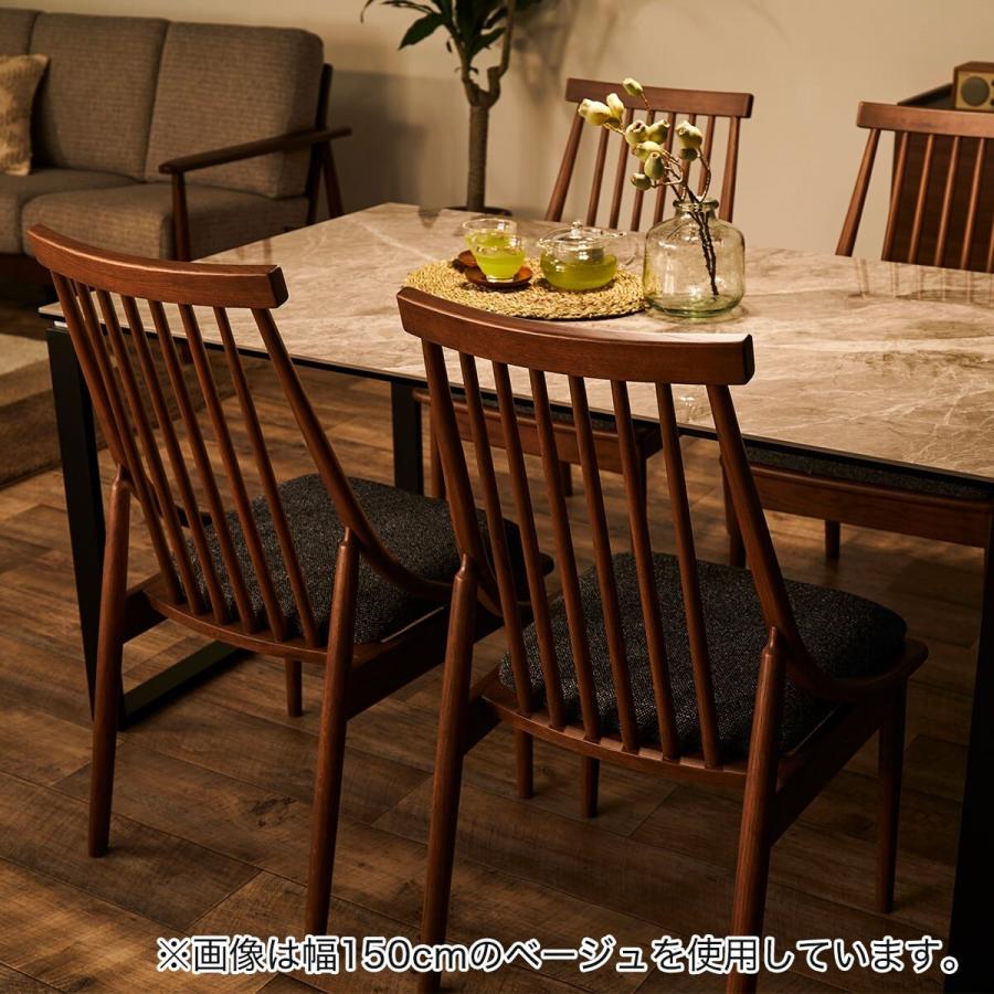 ニトリ セラミックダイニングテーブル(セーラル135/90 BE/BK