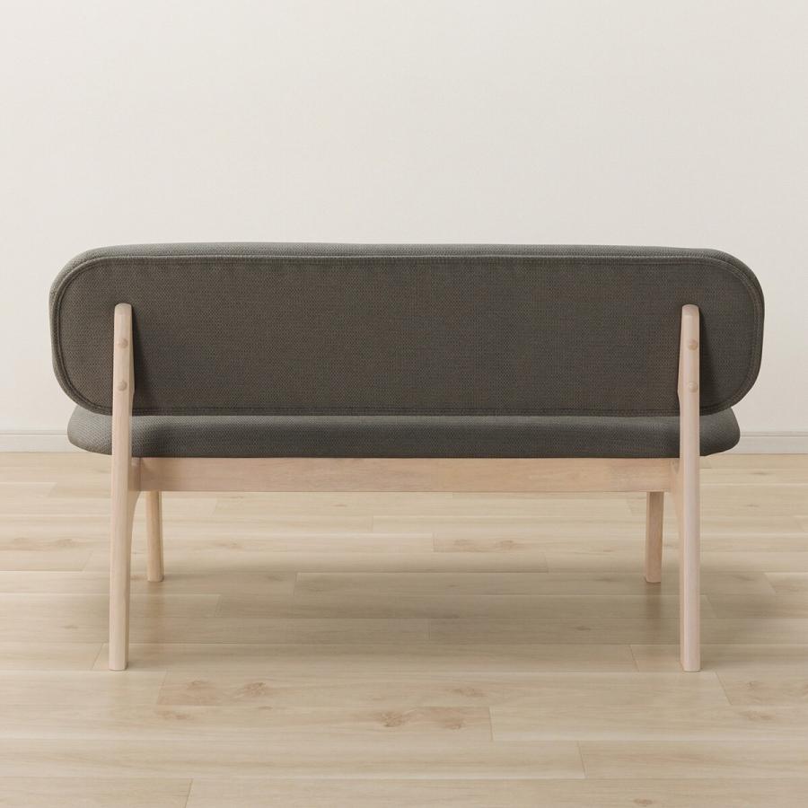 ニトリ　リラックスワイド 　リビングダイニングチェア　ベンチ　グレー　2人用 ニトリ（NITORI） 傷・汚れに強いファブリック リビングダイニング2人