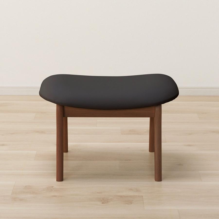 黒い合成皮革スツール ニトリ（NITORI） 傷・汚れに強い合成皮革 スツール(リラックスワイド2