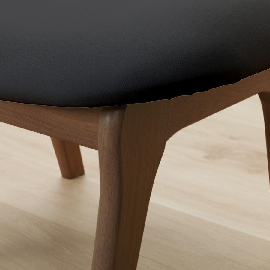 黒い合成皮革スツール ニトリ（NITORI） 傷・汚れに強い合成皮革 スツール(MK02 Nシールド BK