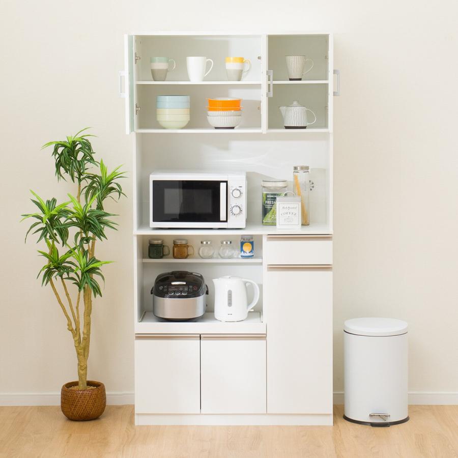 レンジ台(フォルムS RE1890 WH) キッチンボード 食器棚 キャビネット  