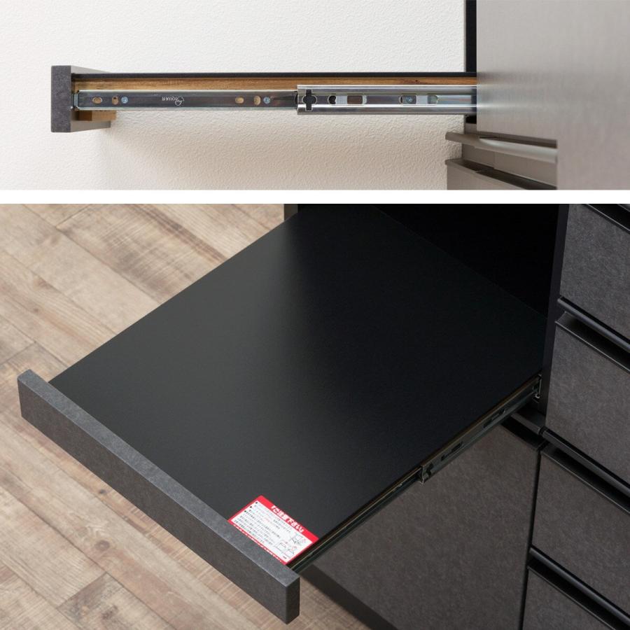 幅141cm ニトリキッチンボード　リガーレ ニトリ 幅141cm キッチンボード（上置き付き リガーレ140KB BK