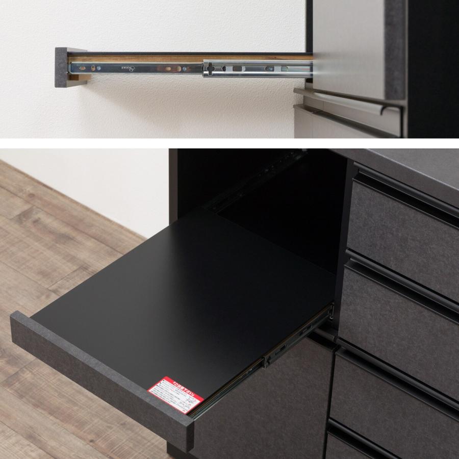 ニトリ キッチンカウンター（ダストワゴン付き リガーレ180CT BK