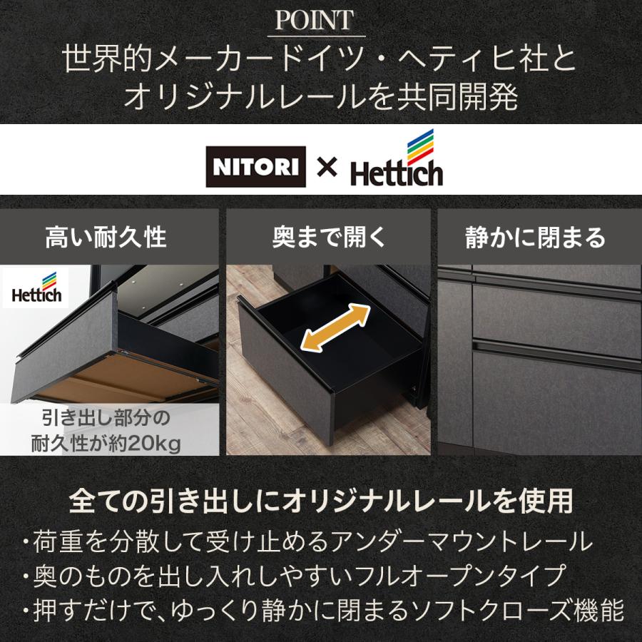 ニトリ キッチンボード(上置き・ダストボックス付きKBCリガーレ ニトリ キッチンボード(上置き・ダストボックス付きKBCリガーレ