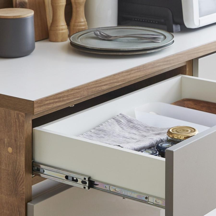 ニトリ　キッチンカウンター　キッチン収納　 引き取り可能 伸縮キッチンカウンター (幅133～207cm WH) | ニトリネット