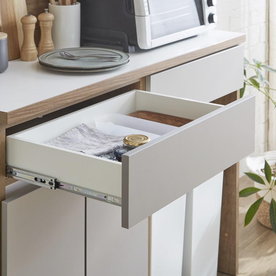 ニトリ　キッチンカウンター　キッチン収納　 引き取り可能 ニトリ（NITORI） キッチン収納カウンター (幅180cm オープン+開き扉+