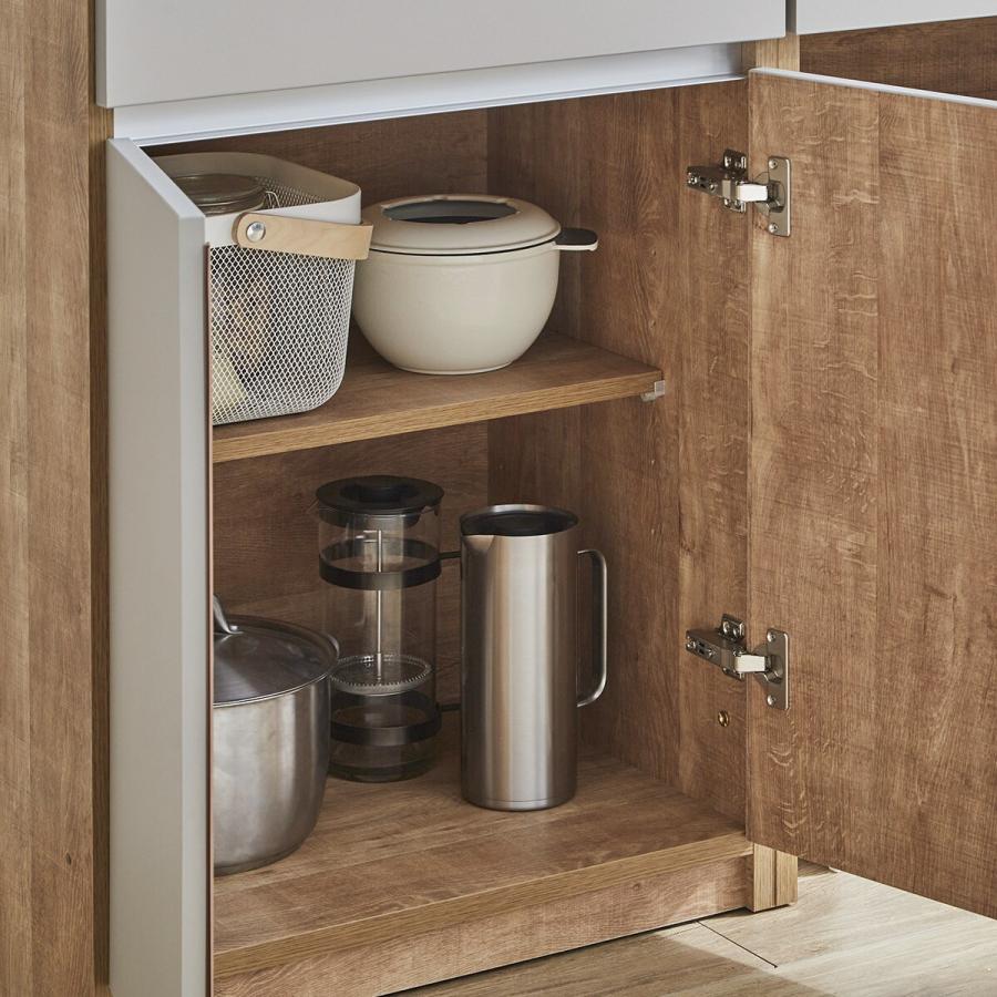 ニトリ（NITORI） キッチン収納カウンター (幅180cm オープン+開き扉+