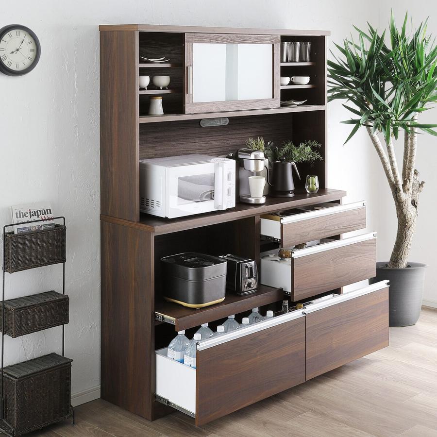 ニトリ（NITORI） 半透明ガラスのキッチンボード (幅140cm BR