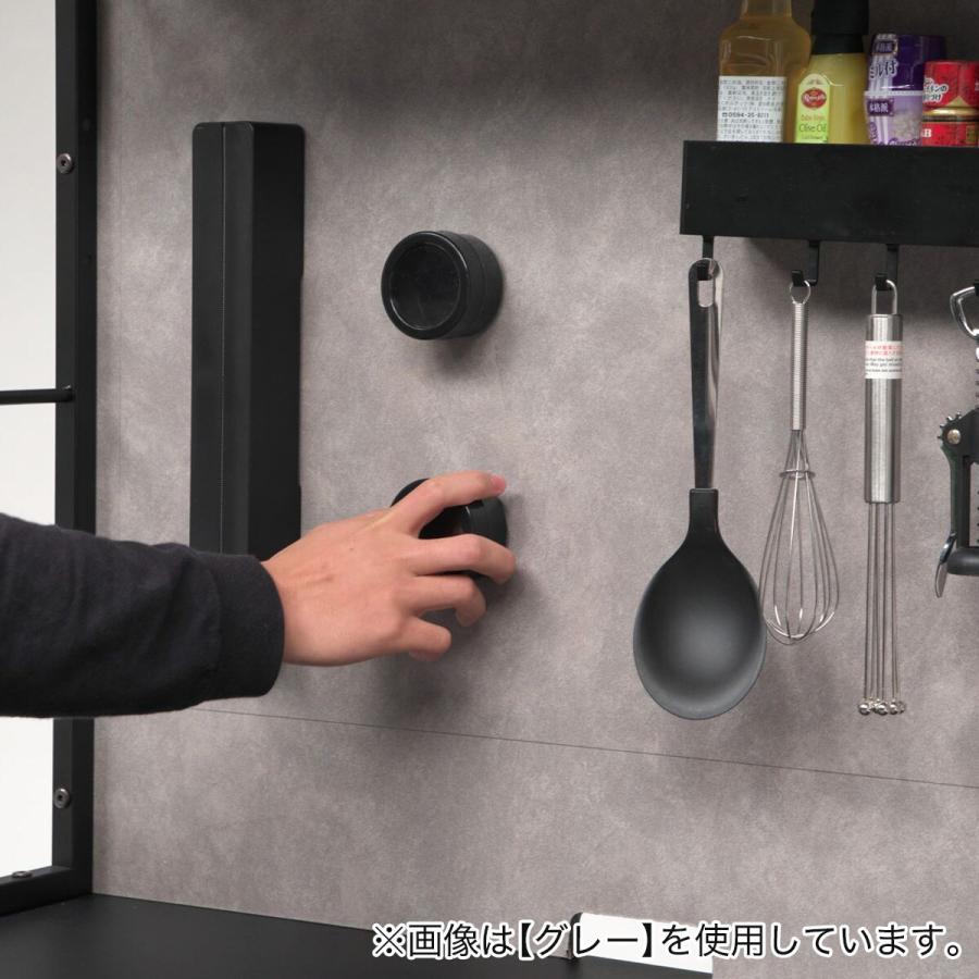 NITORI キッチンボード 食器棚 ブラック 収納棚 ニトリ（NITORI） マグネットパネル付キッチンボード (幅110cm ORK