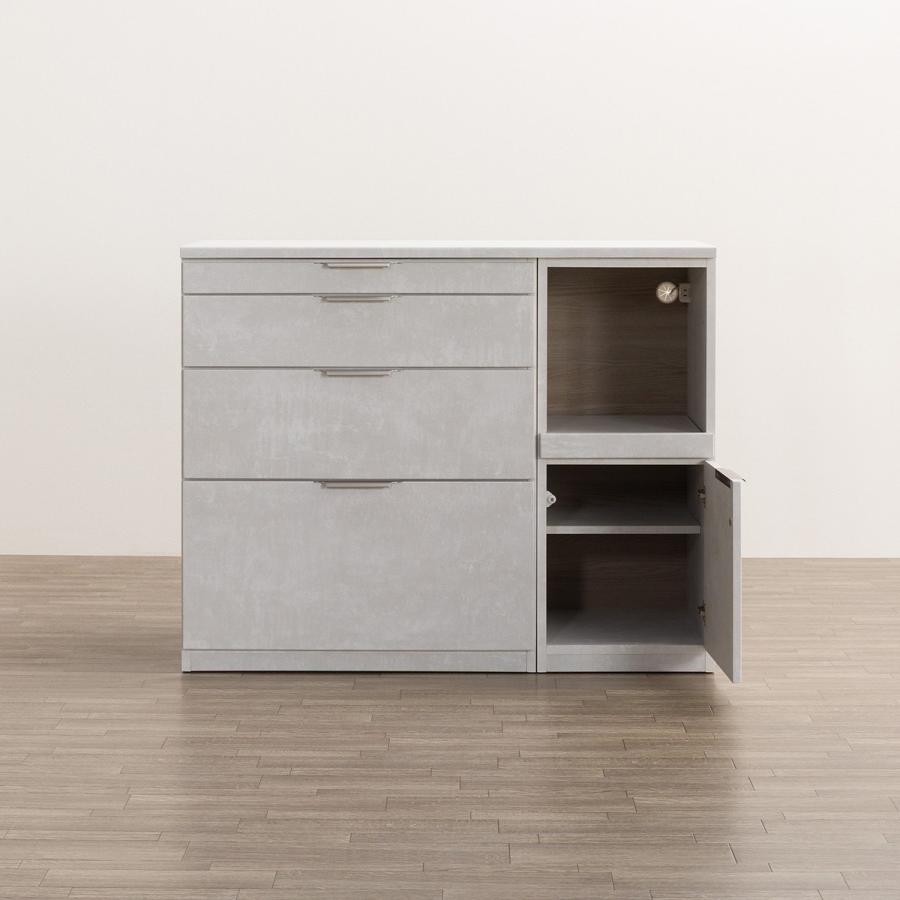 ニトリ（NITORI） キッチンカウンター(KM504 120CR LGY) : ニトリ