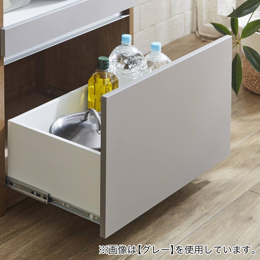 ニトリ（NITORI） シンプルキッチンカウンター 120 (オープン+扉 BR