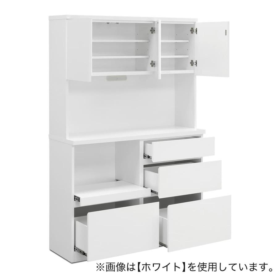 セラミック柄 キッチンボード 引出しタイプ 幅120cm グレー 幅89cm ニトリ（NITORI） キッチンボード (セラミック柄 引出しタイプ 幅120cm