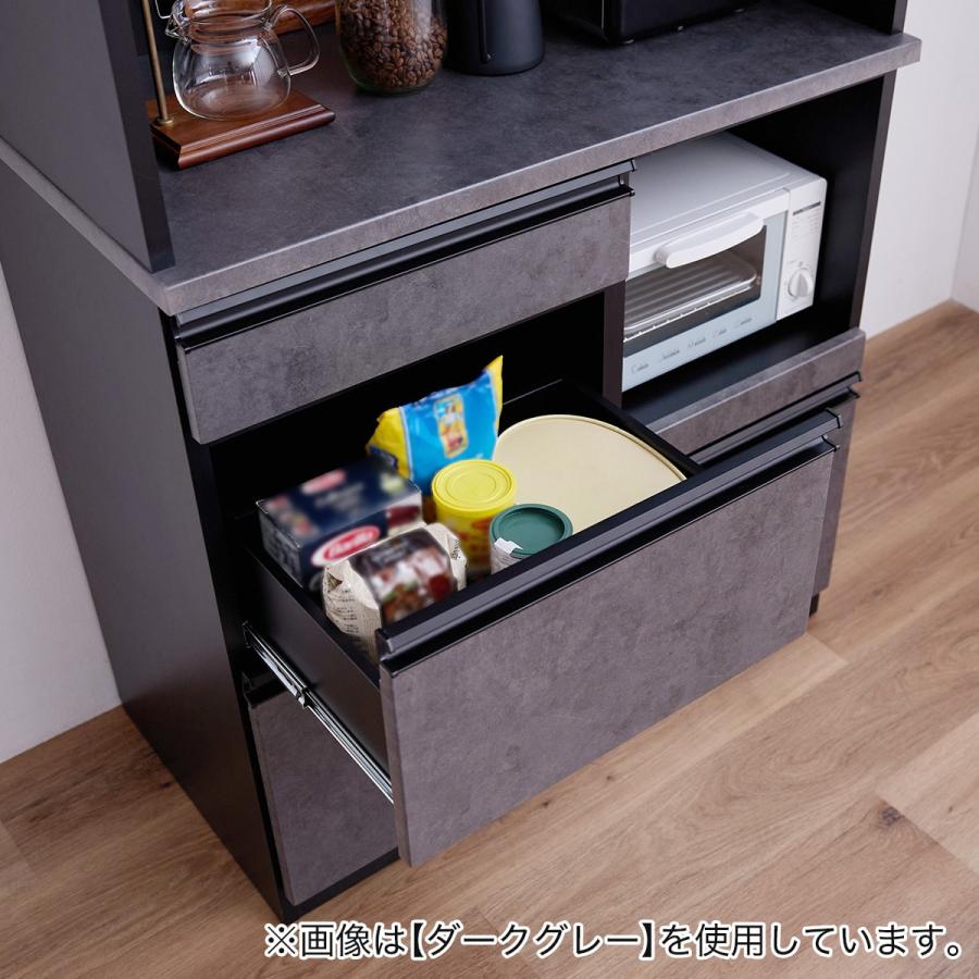 最終値下げ！ニトリ キッチンボード 美品 ニトリ（NITORI） 石目柄キッチンボード (幅90cm ライトグレー