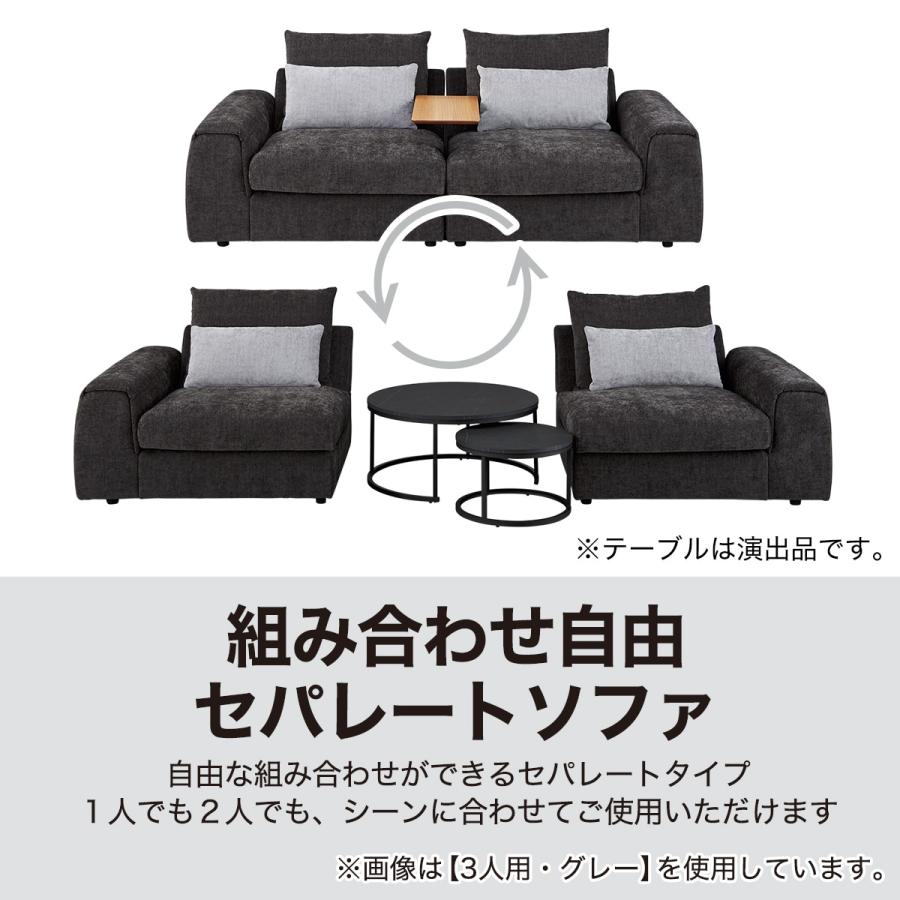 ニトリ 2人掛け布張りセパレートソファ(LB04 DBR) 期間限定価格