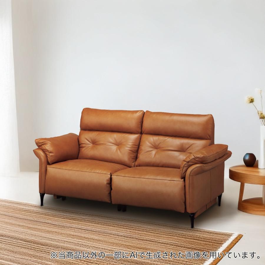 ニトリ（NITORI） 3人掛け電動リクライニングソファ(EK5190 総革 BR