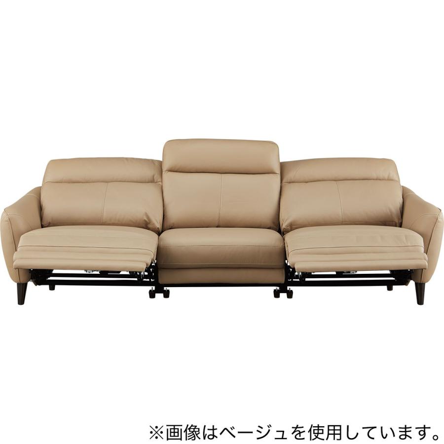 3人掛け両電動リクライニングワイドソファ 本革(一部合成皮革)タイプ