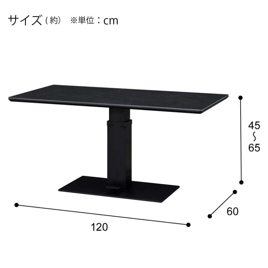 ニトリ（NITORI） 昇降セラミックダイニングテーブル (TT02 120 奥行