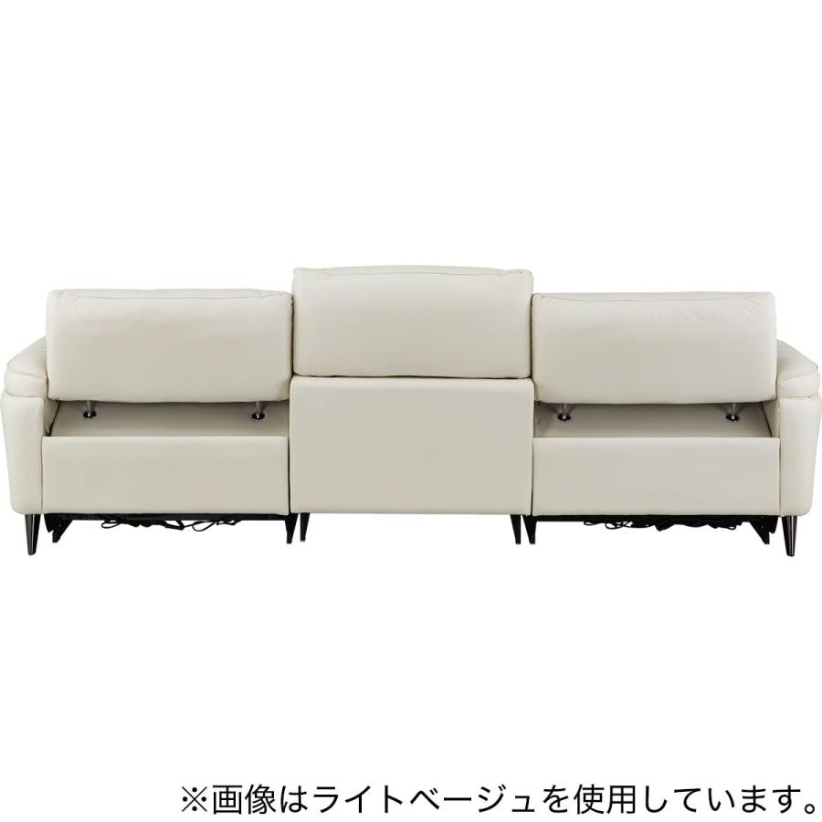 3人掛け両電動リクライニングワイドソファ 本革(一部合成皮革)タイプ (LS02 3シート 2モーター NW BE) ニトリ