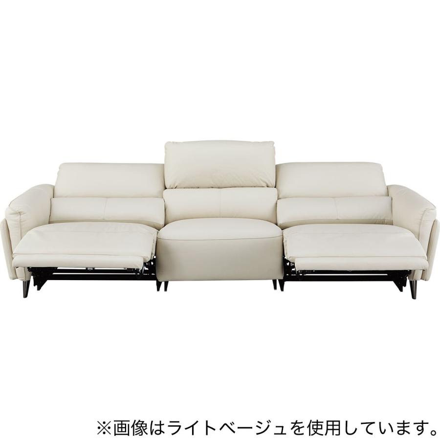 3人掛け両電動リクライニングワイドソファ 本革(一部合成皮革)タイプ (LS02 3シート 2モーター NW LMO) ニトリ