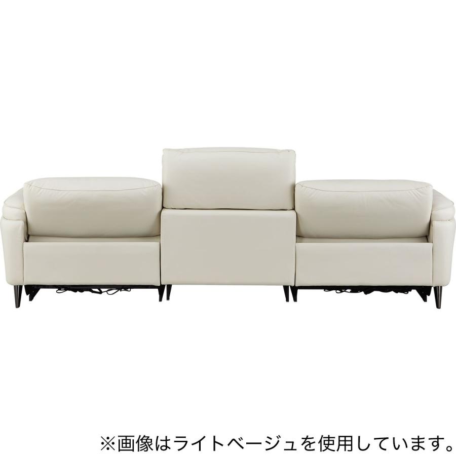 3人掛け両電動リクライニングワイドソファ 本革(一部合成皮革)タイプ (LS02 3シート 2モーター NW LMO) ニトリ