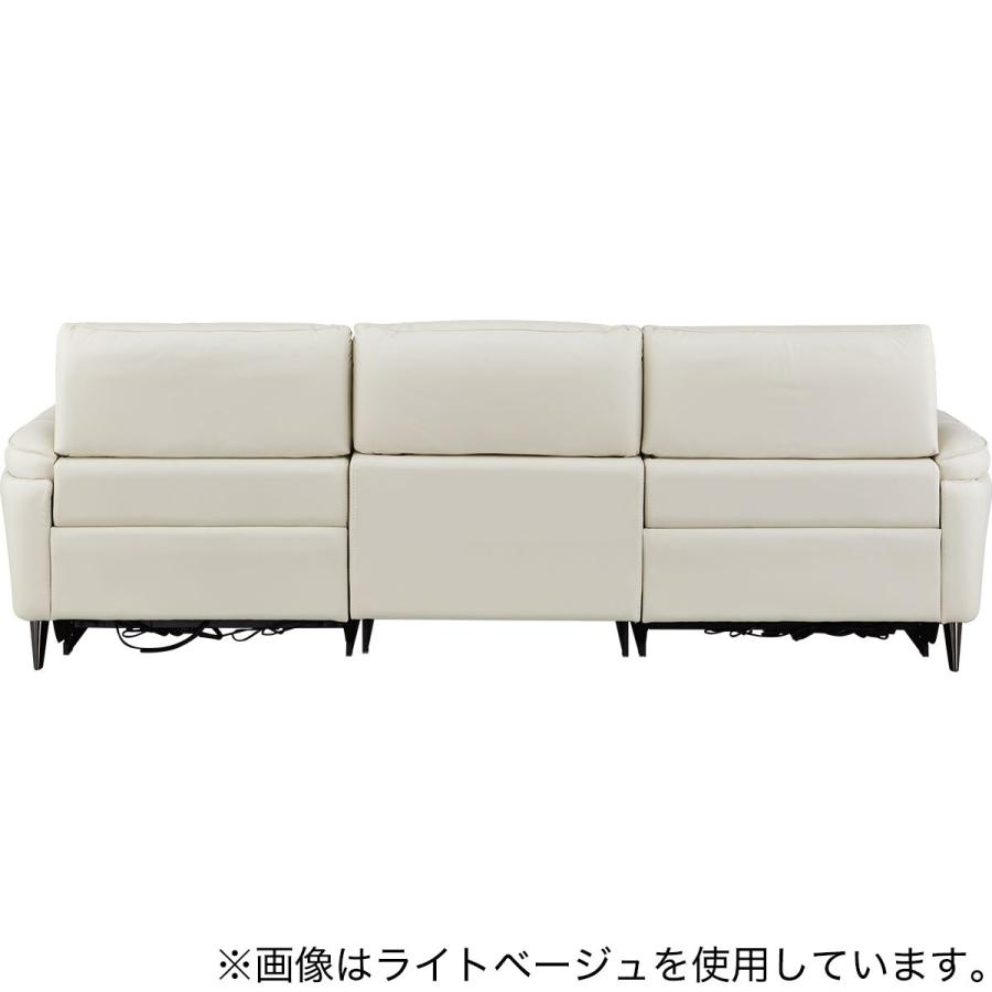 3人掛け両電動リクライニングワイドソファ 本革(一部合成皮革)タイプ (LS02 3シート 2モーター NW LMO) ニトリ