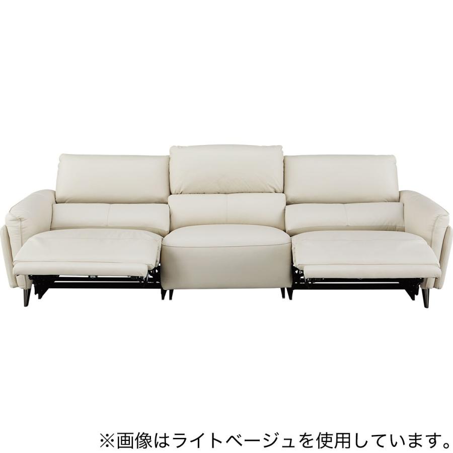 3人掛け両電動リクライニングワイドソファ 本革(一部合成皮革)タイプ (LS02 3シート 2モーター NW LMO) ニトリ